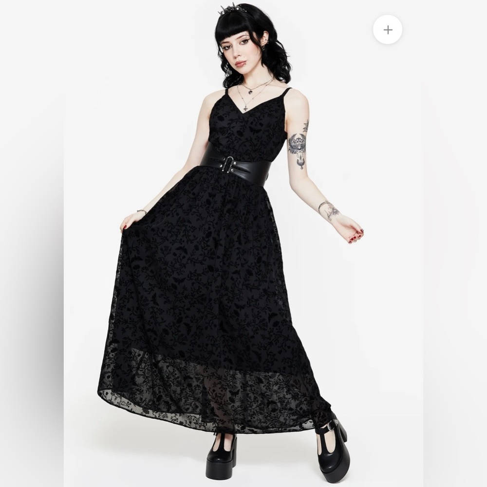 NWT  Disturbia Faustina Flocked Chiffon Maxi Cami Dress size 14